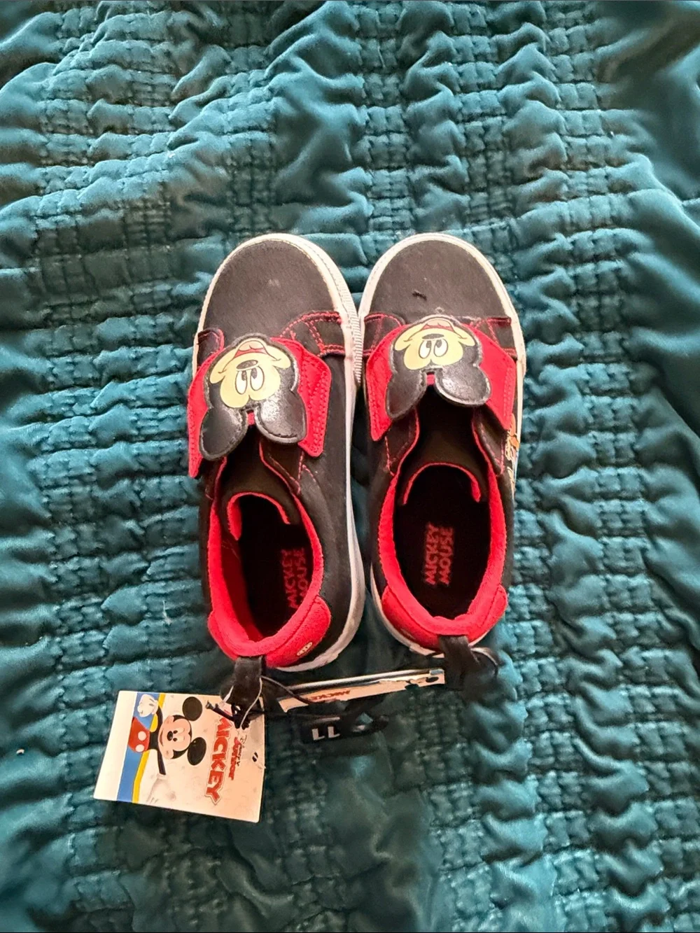 Disney Mickey Mouse Black and Red Kids Slip-On Sneakers